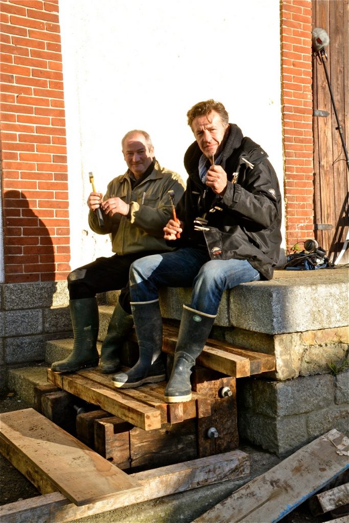 Eric Simonin (à droite) et Jean-Jacques Le Guilou : les rois de l'escalier en bois !